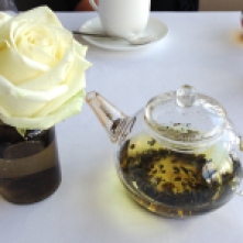 Teacup and rose at Skylon